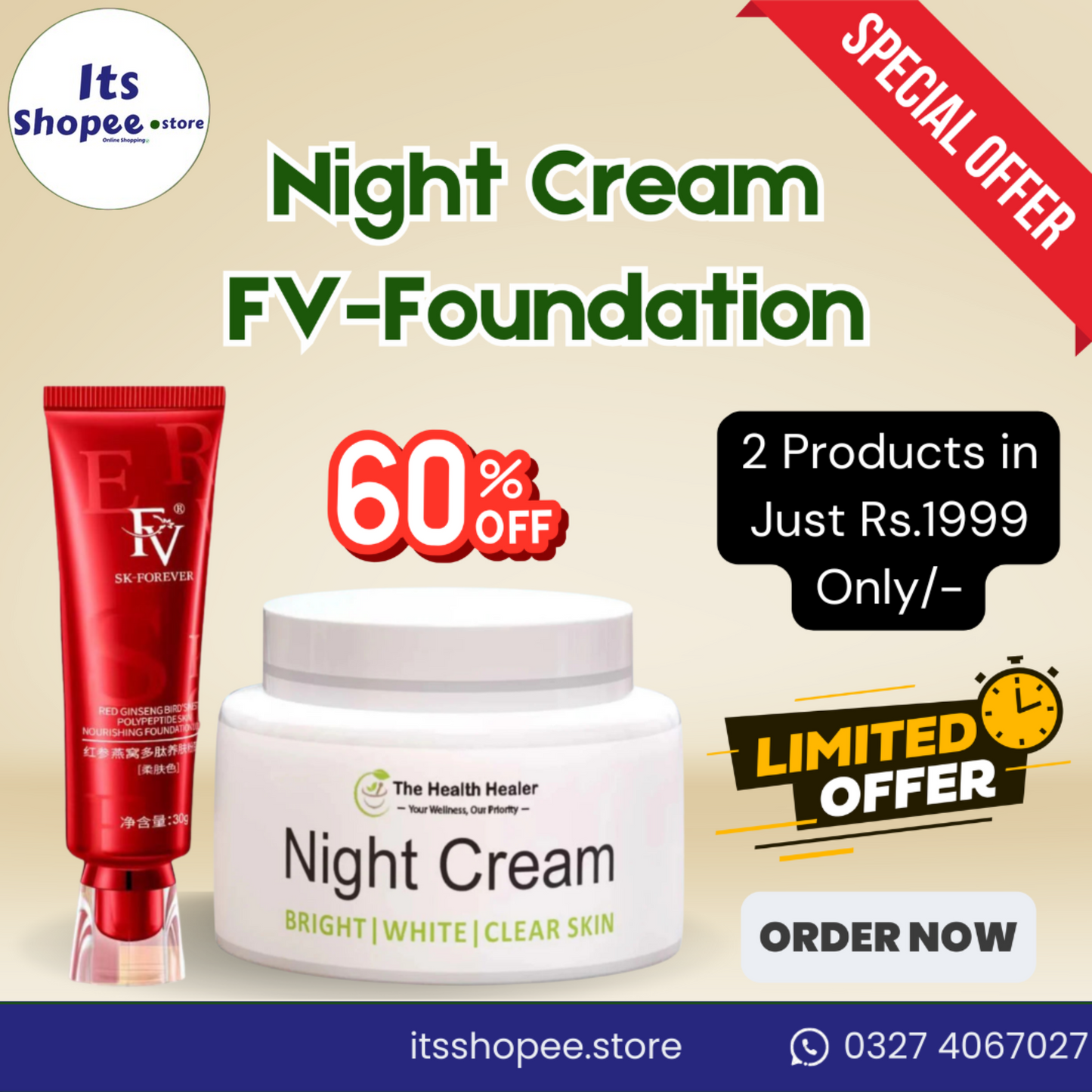 Special Offer: Night Cream & FV Foundation